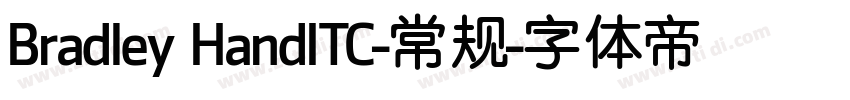 Bradley HandITC-常规字体转换